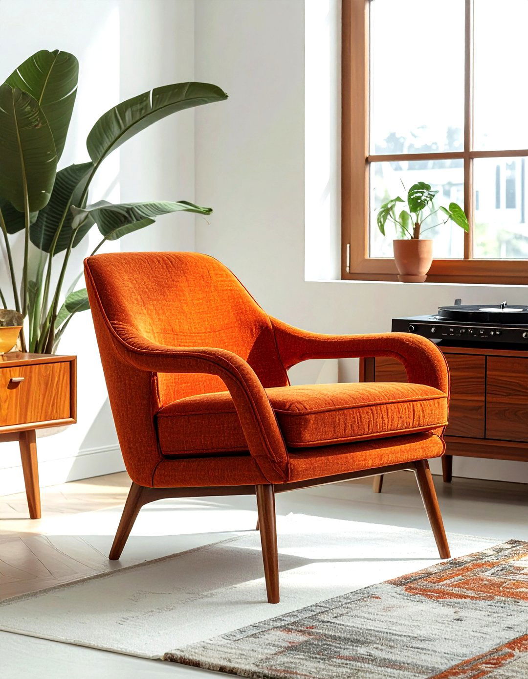 Mid Century Slipper Chair - 30 living room slipper chair ideas