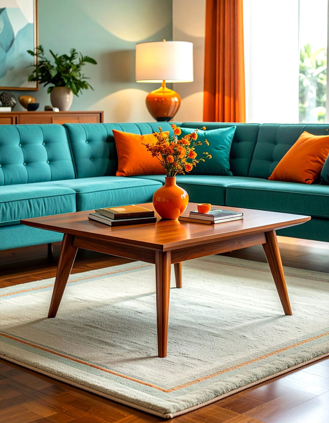 Mid Century Square Coffee Table - 30 living room square coffee tables