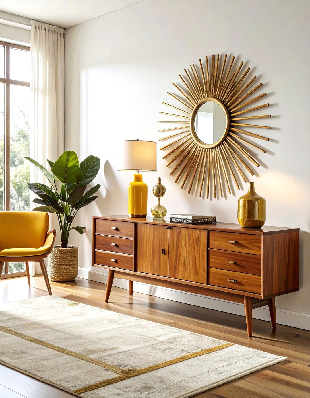 Mid Century Sunburst Mirror - 30 sunburst mirror ideas
