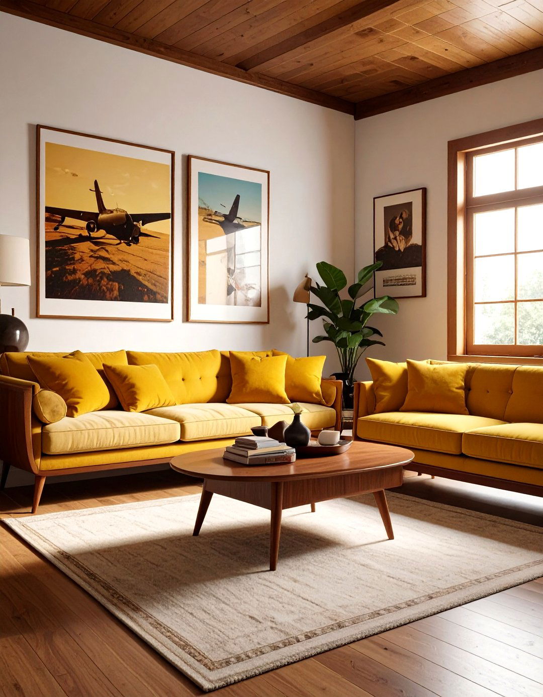 Mid Century Travel - 30 travel themed living room ideas