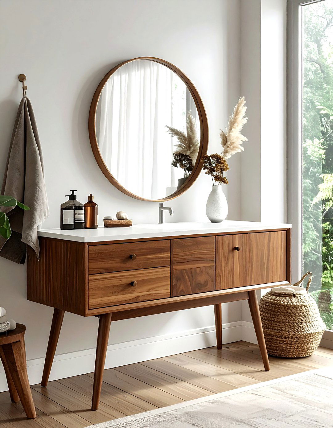 Mid Century Vanity - 30 bathroom furniture settings