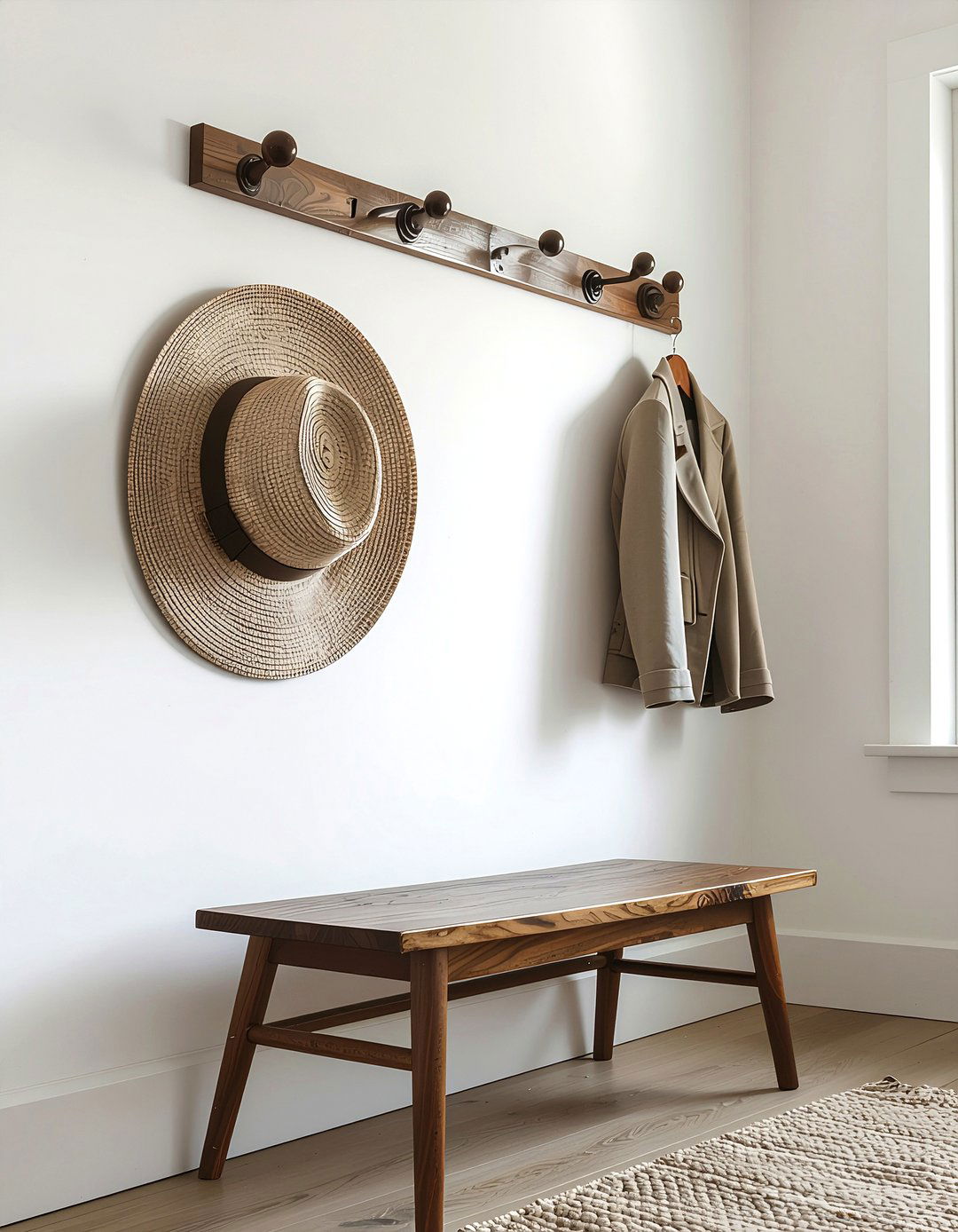 Mid Century Wall Hook - 30 entryway hook ideas