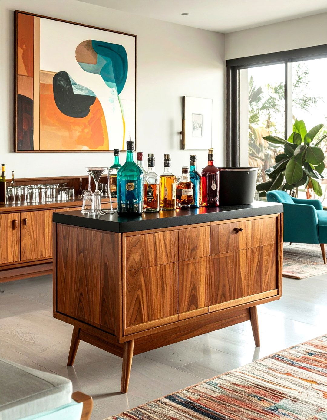 Mid century bar cart - 30 bar cart styling ideas