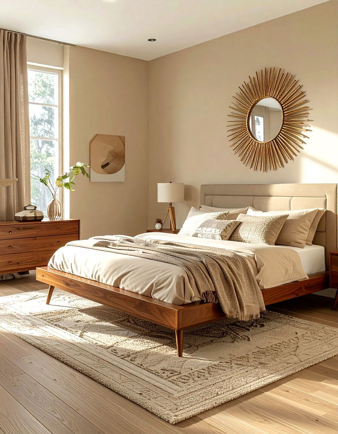 Mid century beige bedroom - 30 modern beige bedroom ideas