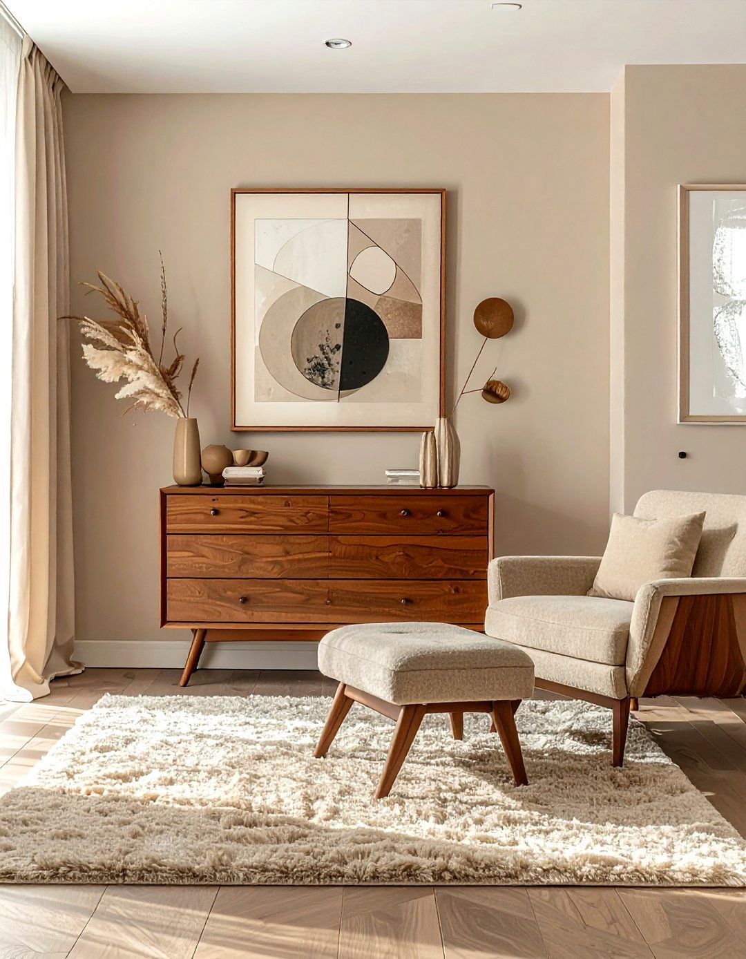 Mid century beige bedroom - 30 beige bedroom decor ideas