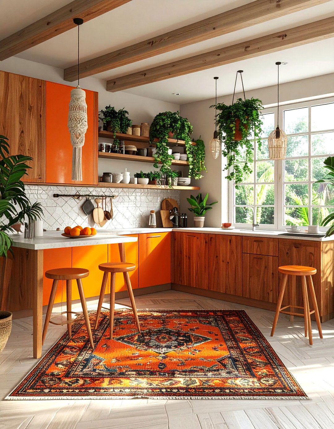 Mid century boho kitchen - 30 boho kitchen ideas