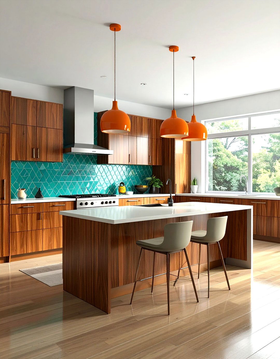 Mid century modern U shaped kitchen - 30 U-shaped kitchen ideas