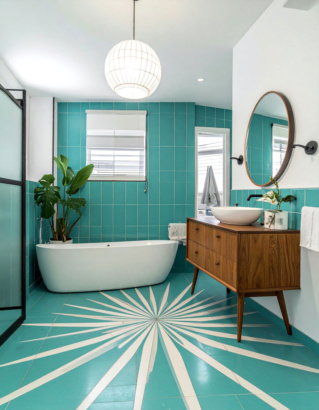 Mid century modern bathroom - 30 before and after bathroom ideas