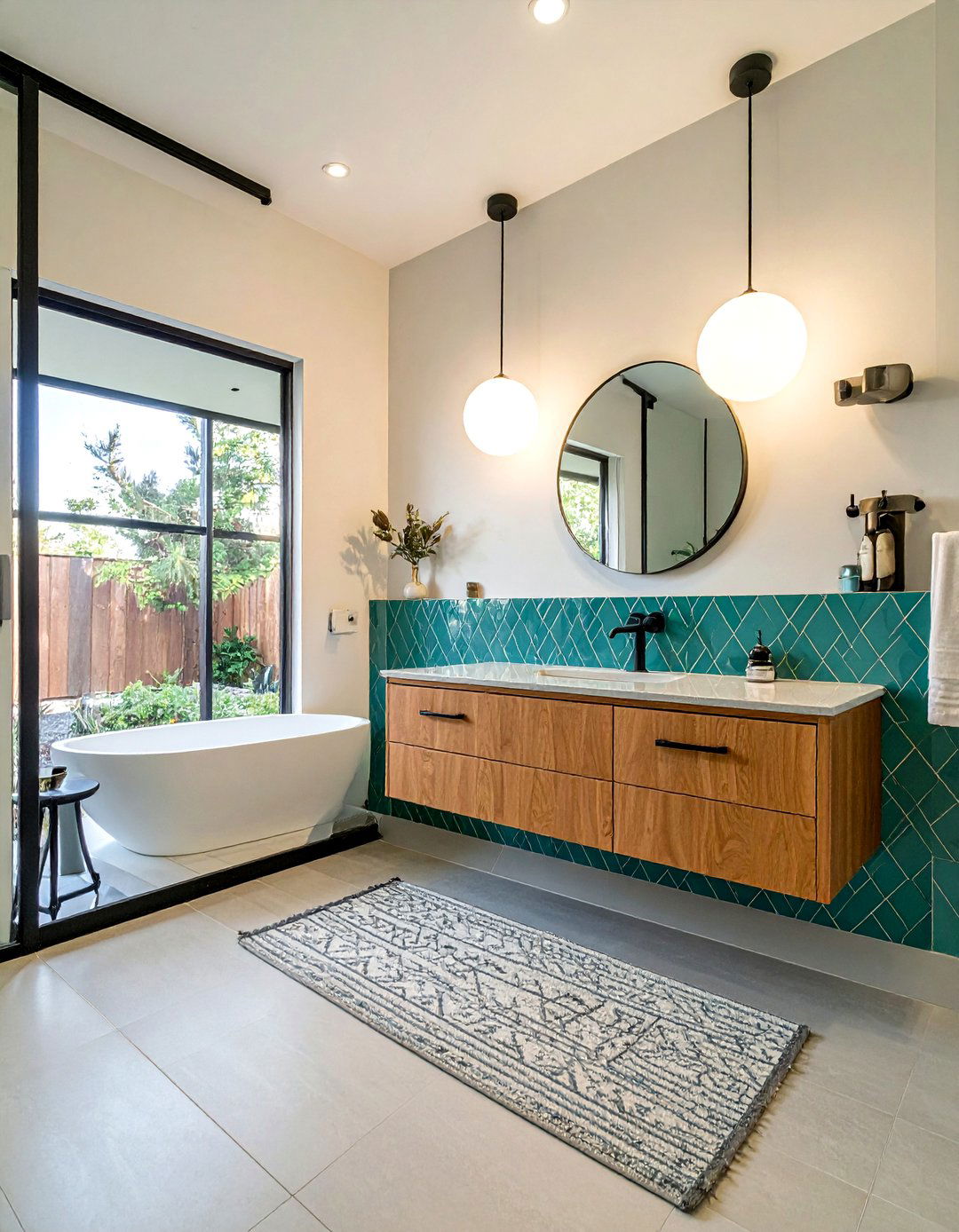 Mid century modern bathroom - 30 celebrity bathroom ideas