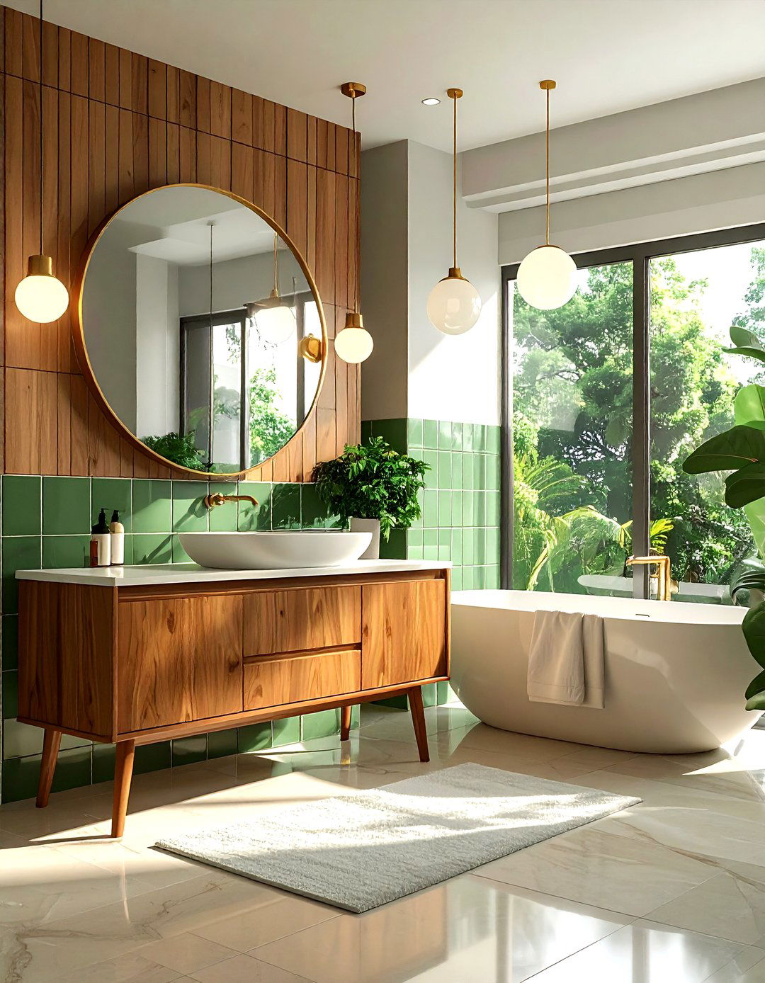 Mid century modern bathroom - 30 showstopper bathroom ideas