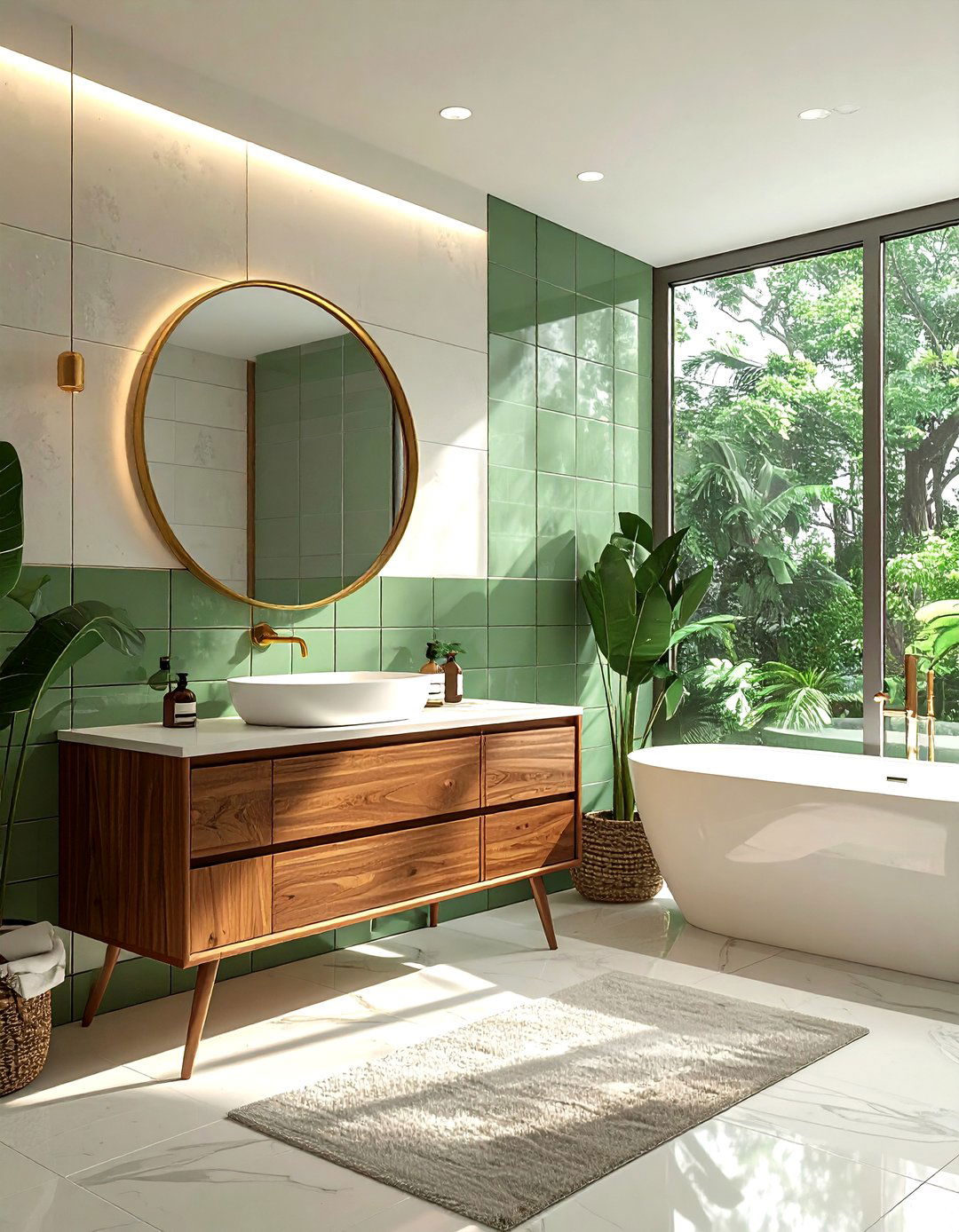Mid century modern bathroom - 30 sophisticated bathroom ideas