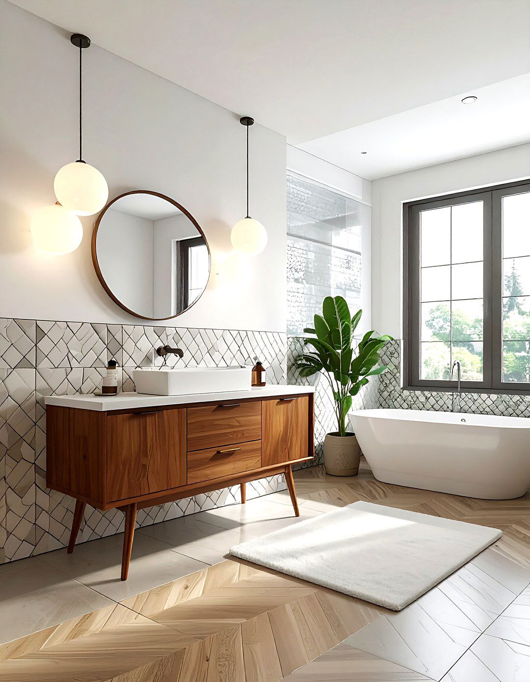 Mid century modern bathroom - 30 stunning bathroom ideas