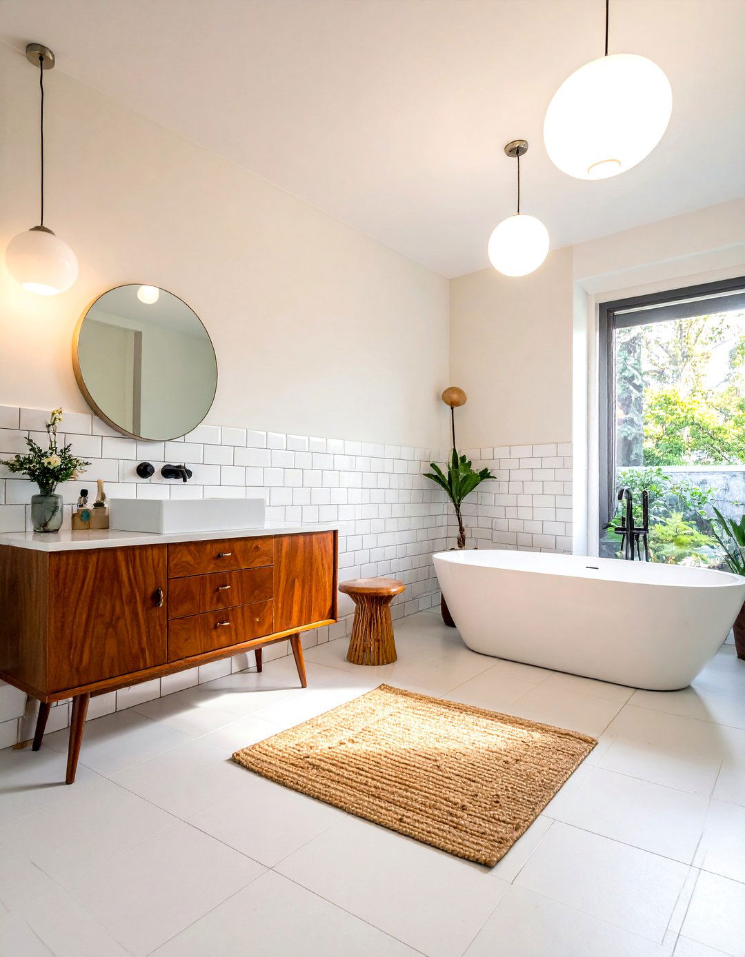 Mid century modern bathroom - 30 bathroom renovation before and after