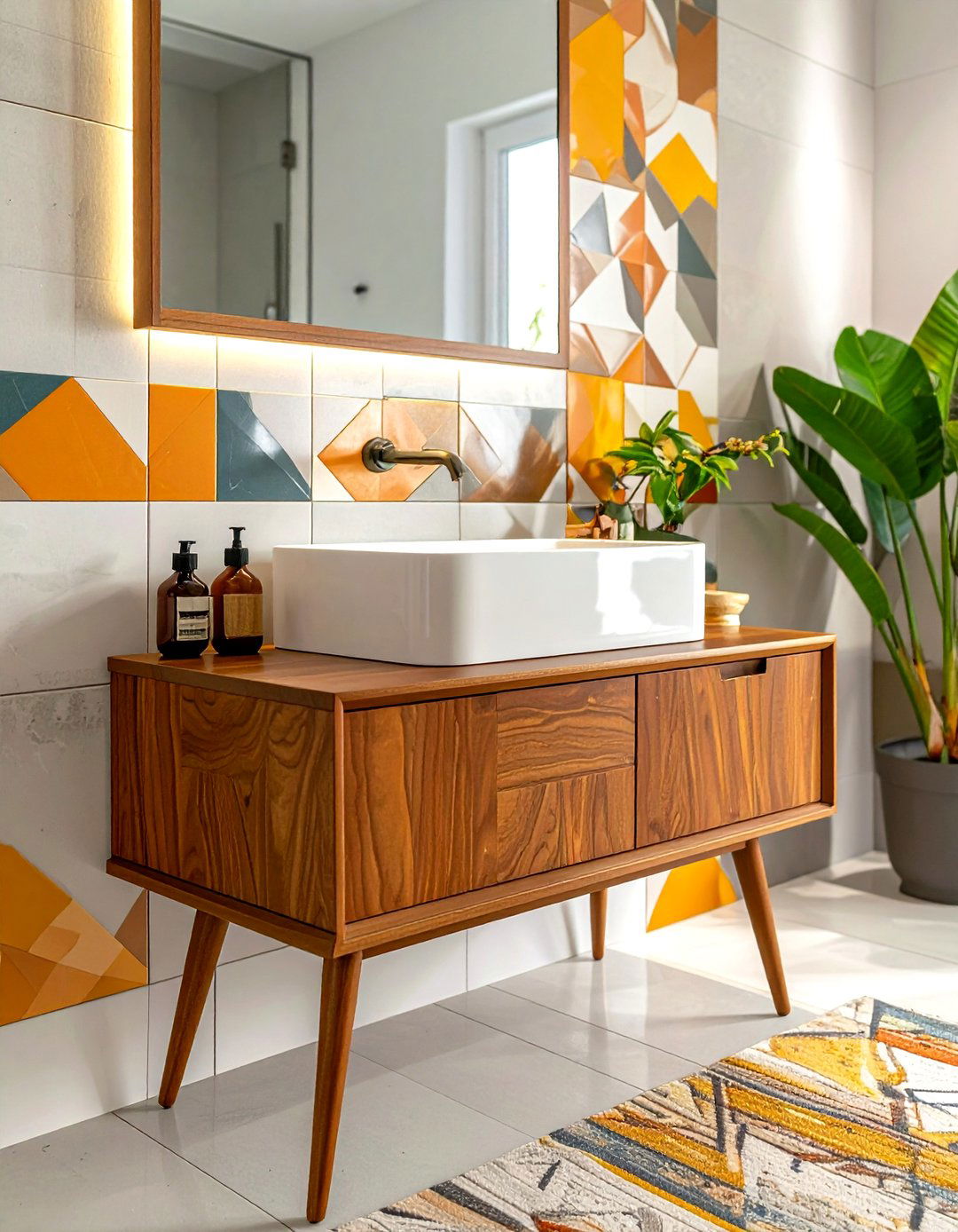 Mid century modern bathroom vanity - 30 DIY bathroom vanity ideas