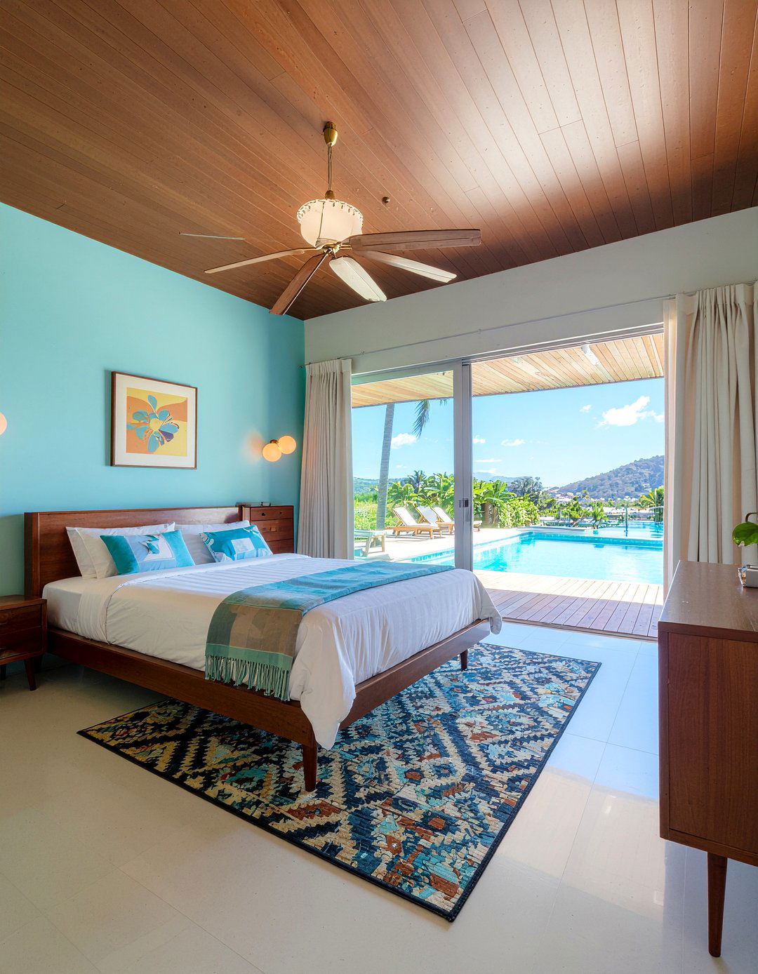 Mid century modern bedroom - 30 resort bedroom ideas