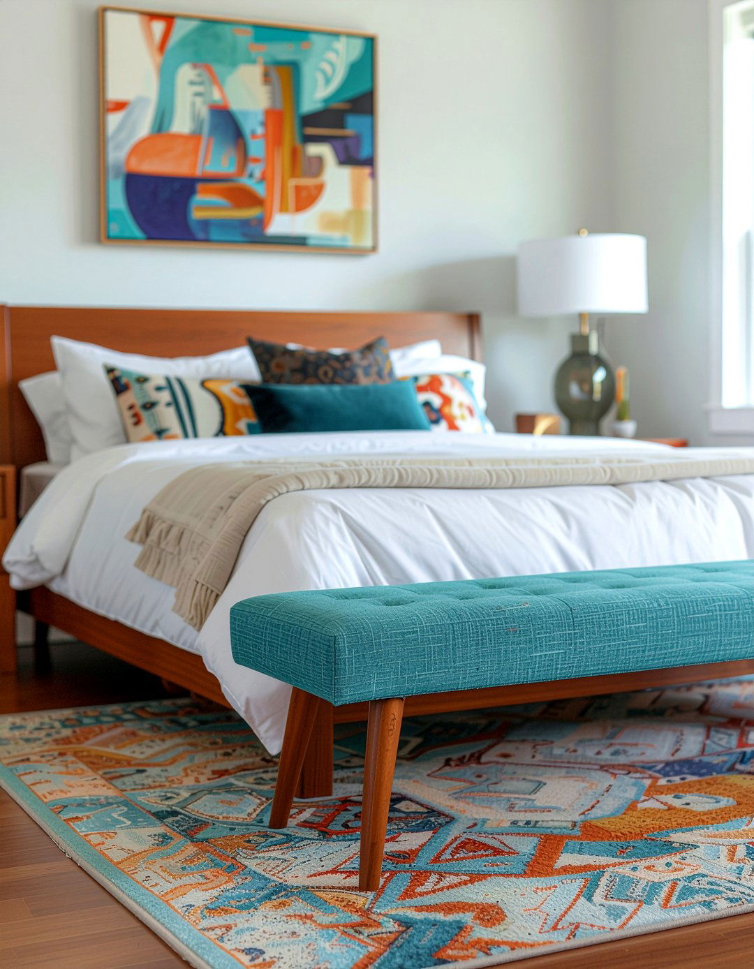 Mid century modern bench - 30 bedroom end of bed benches