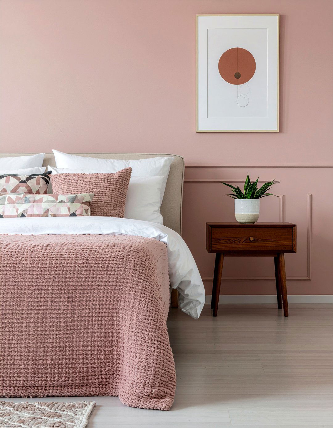 Mid century modern blush pink bedroom - 30 blush pink bedroom ideas