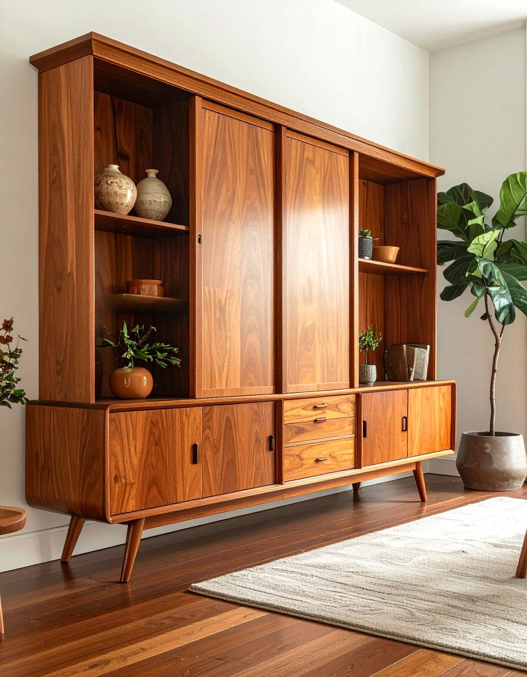 Mid century modern built ins - 30 living room built-in shelves