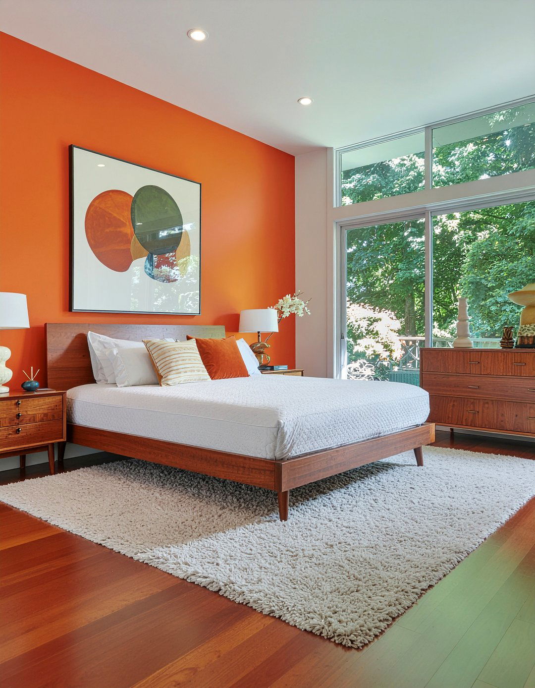 Mid century modern burnt orange bedroom - 30 burnt orange bedroom ideas