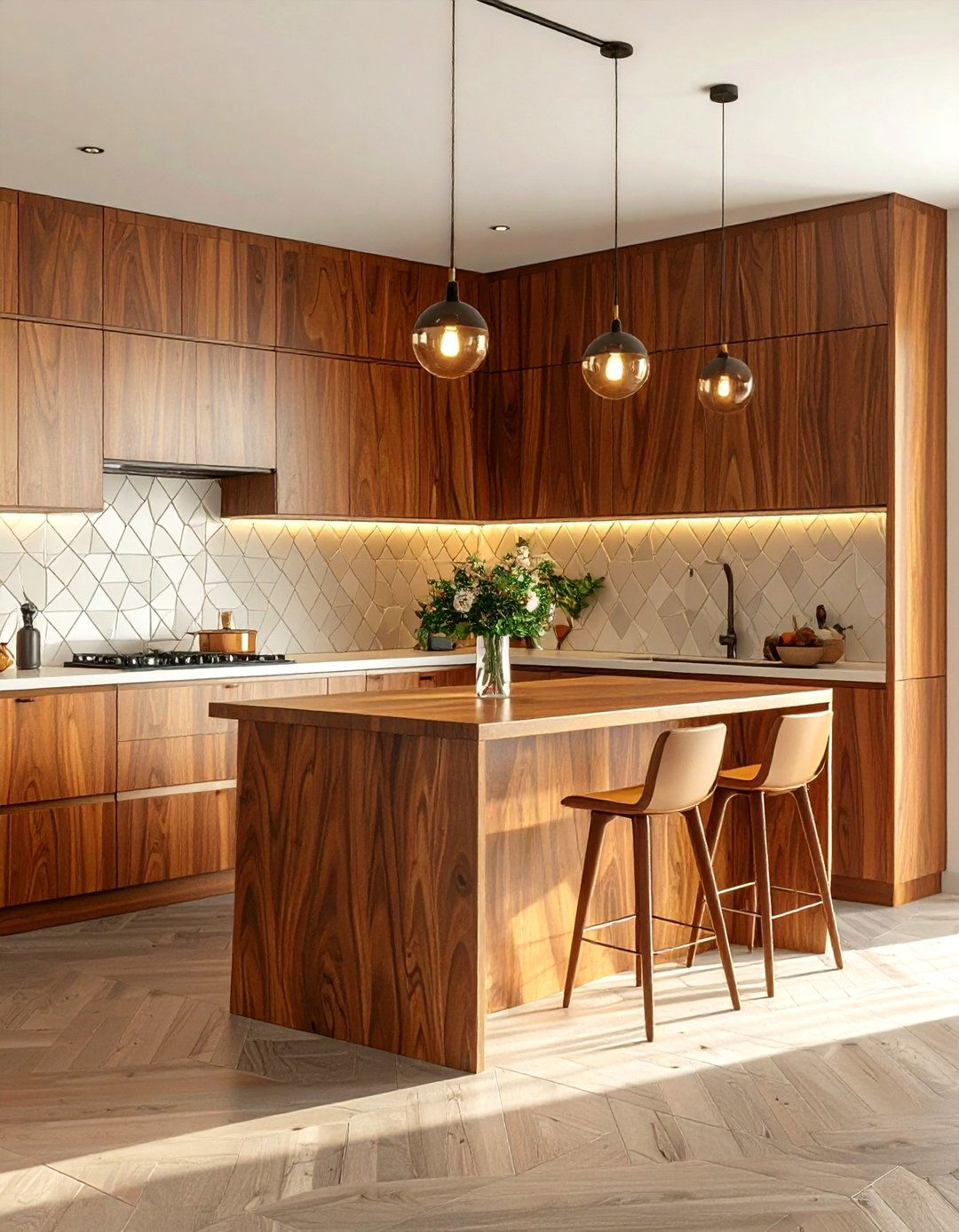 Mid century modern cabinets - 30 flat panel kitchen cabinet ideas
