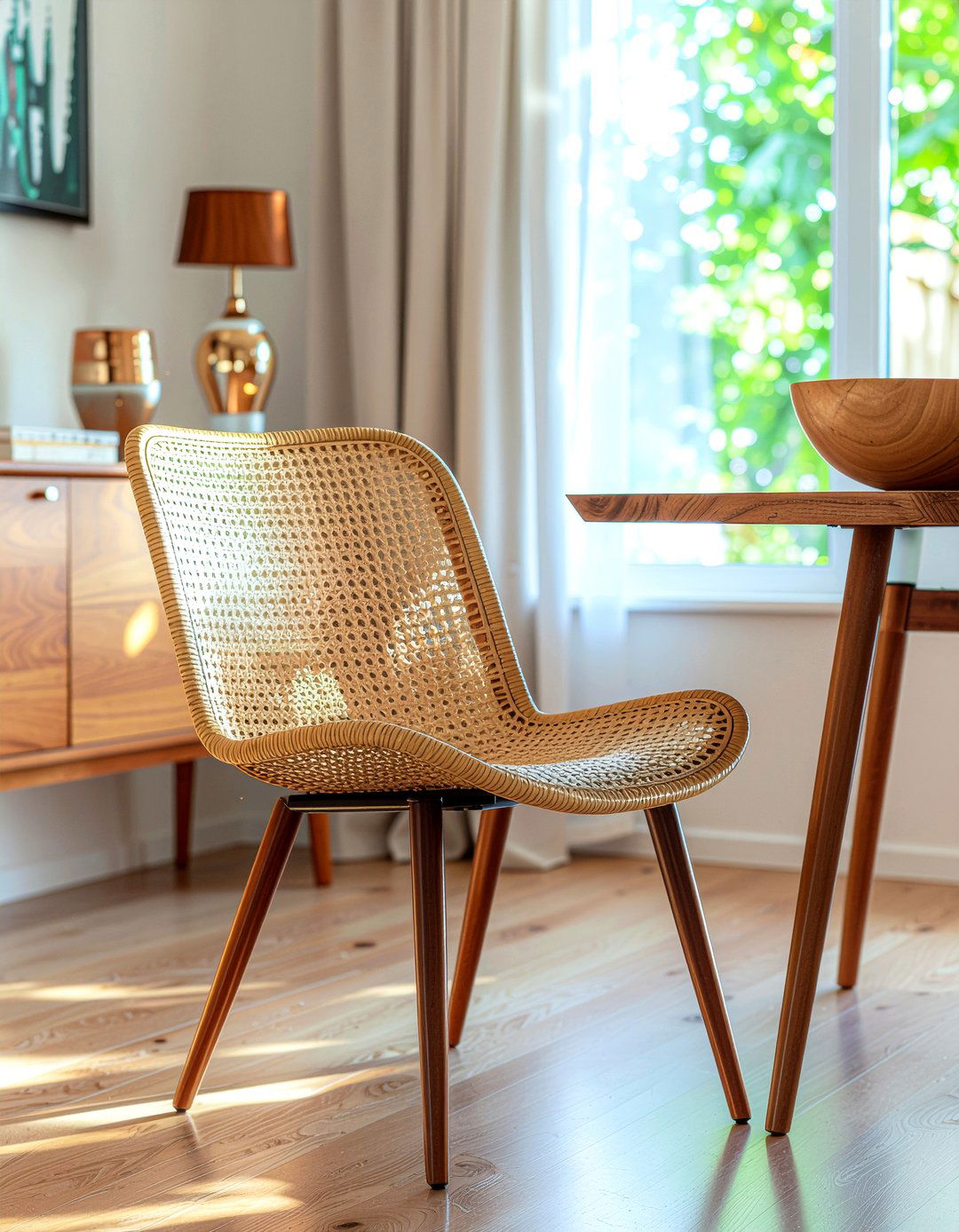 Mid century modern cane chair - 30 cane dining chair ideas