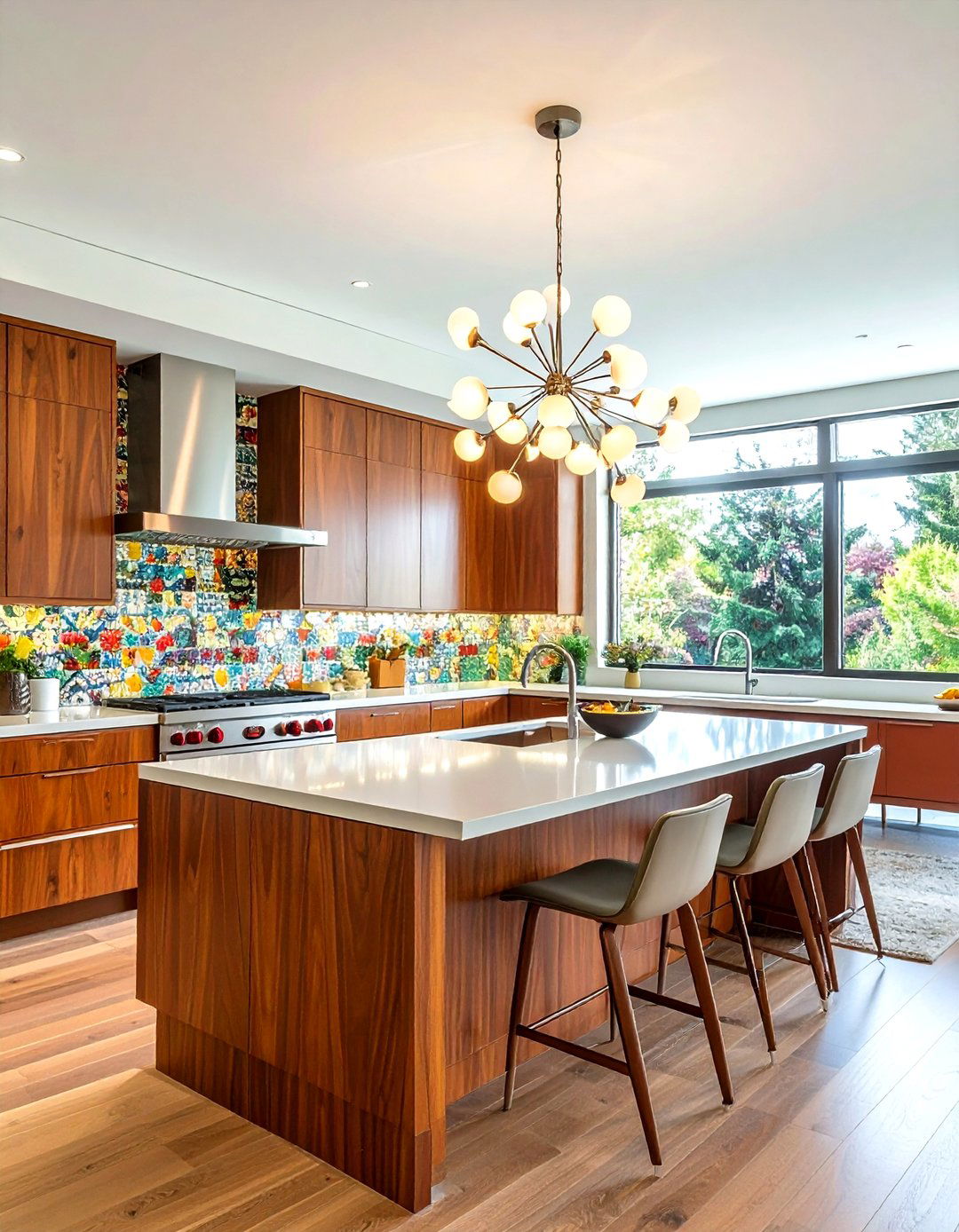 Mid century modern chandelier - 30 kitchen lighting design