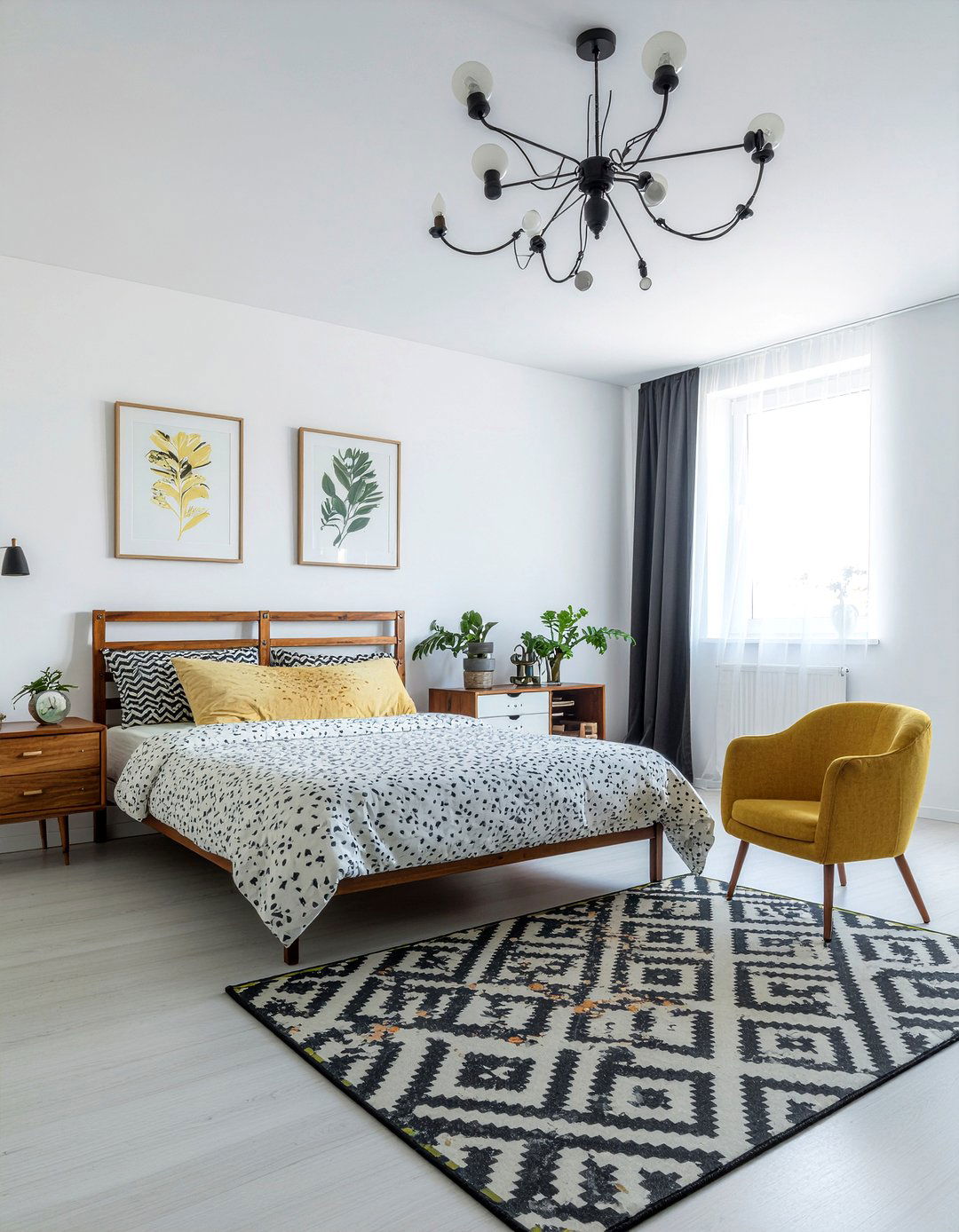 Mid century modern chandelier - 30 bedroom chandeliers