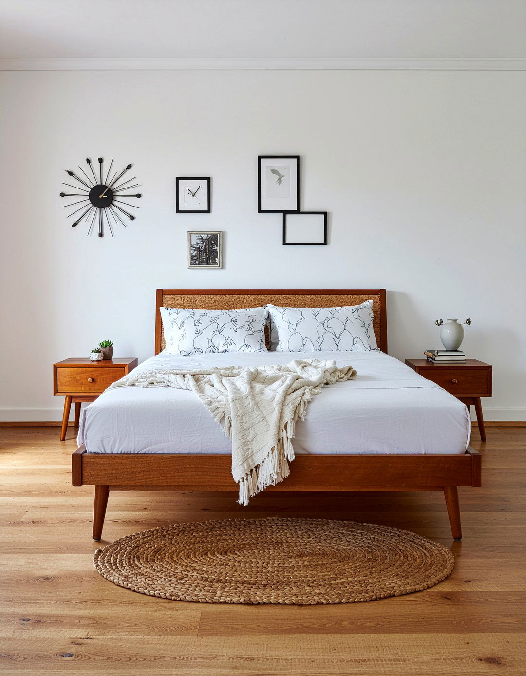Mid century modern cork bedroom - 30 bedroom cork flooring ideas