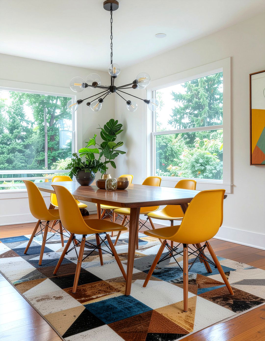 Mid century modern dining room - 30 large dining room ideas