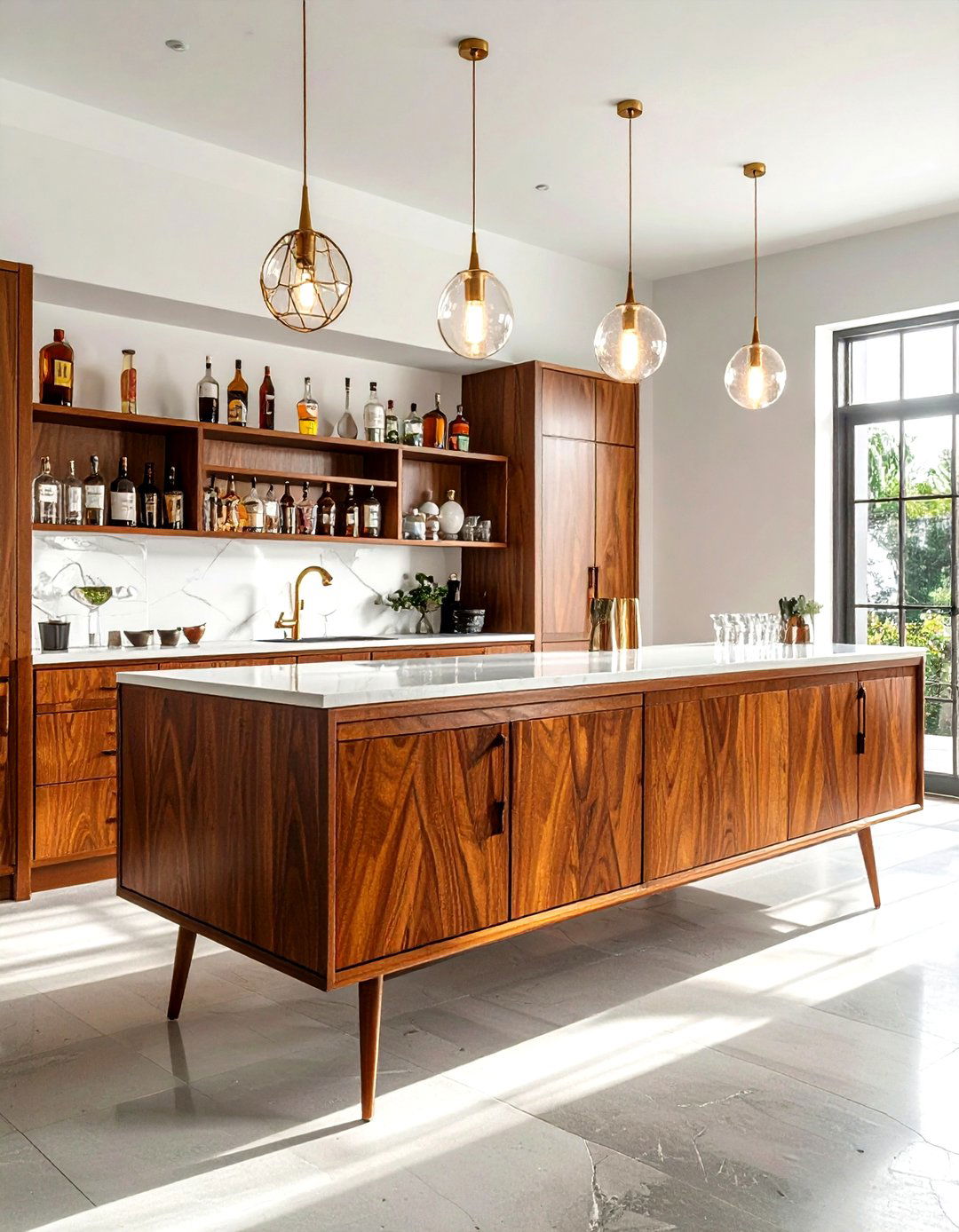 Mid century modern dry bar - 30 dry bar ideas