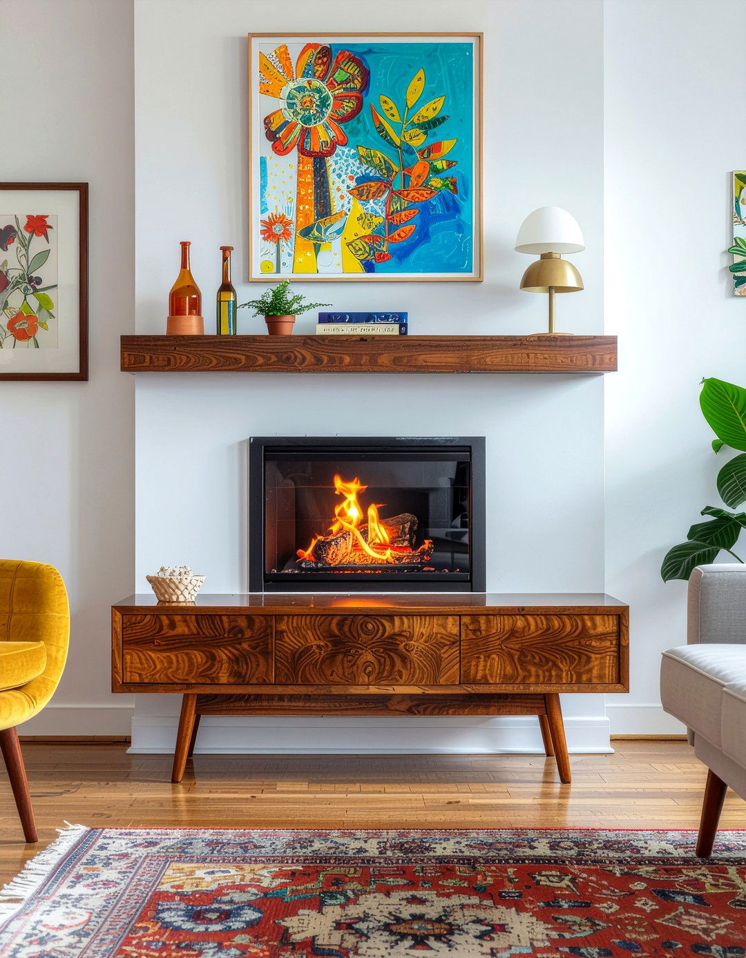 Mid century modern electric fireplace - 30 electric fireplace ideas