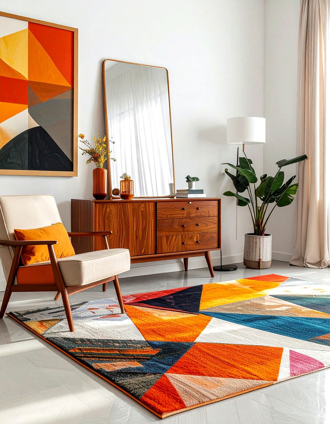 Mid century modern floor mirror - 30 leaning mirror ideas