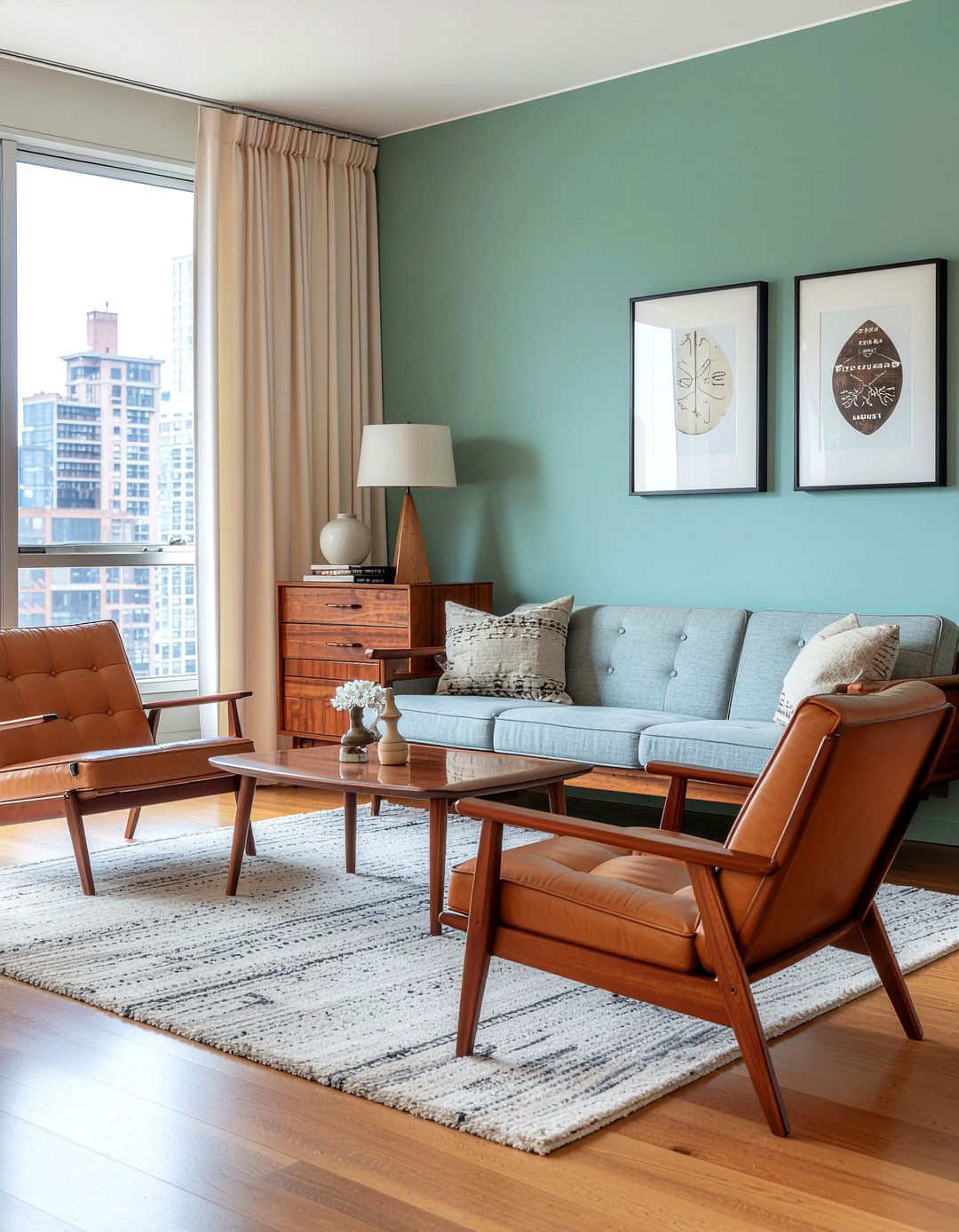 Mid century modern furniture - 30 hotel living room ideas