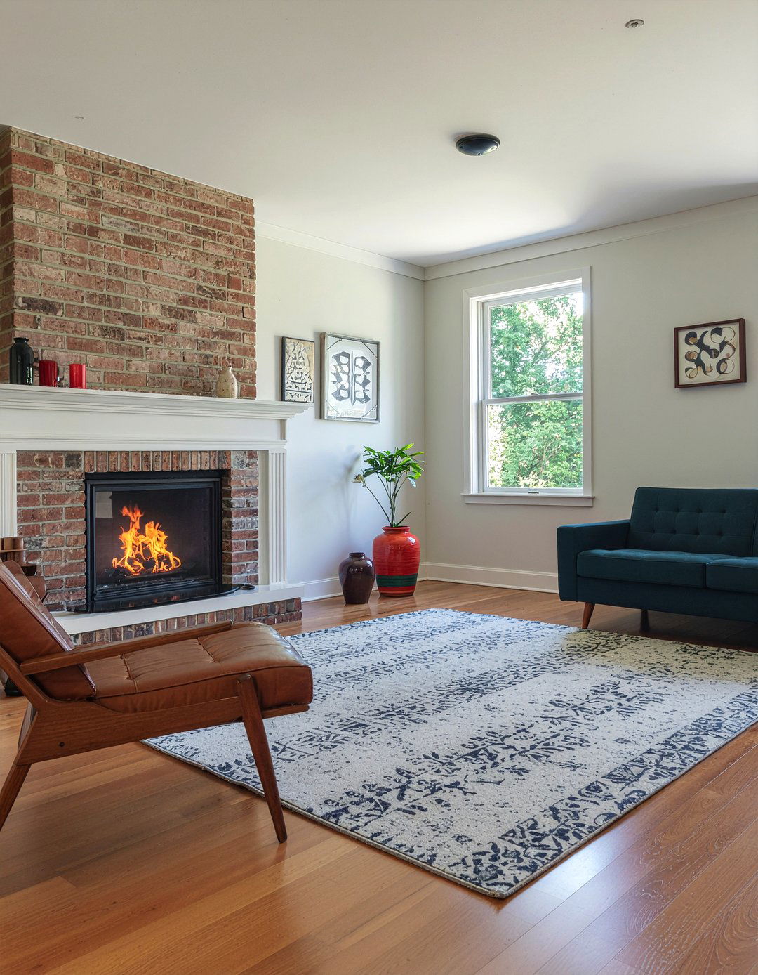 Mid century modern geometric wallpaper - 30 living room geometric wallpapers