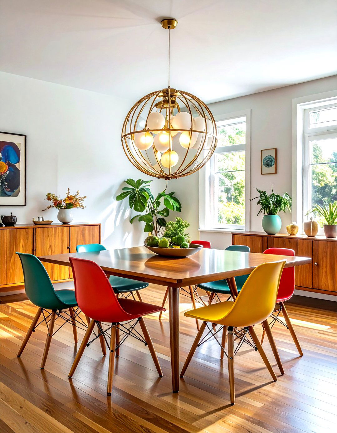 Mid century modern globe light - 30 dining room lamp ideas