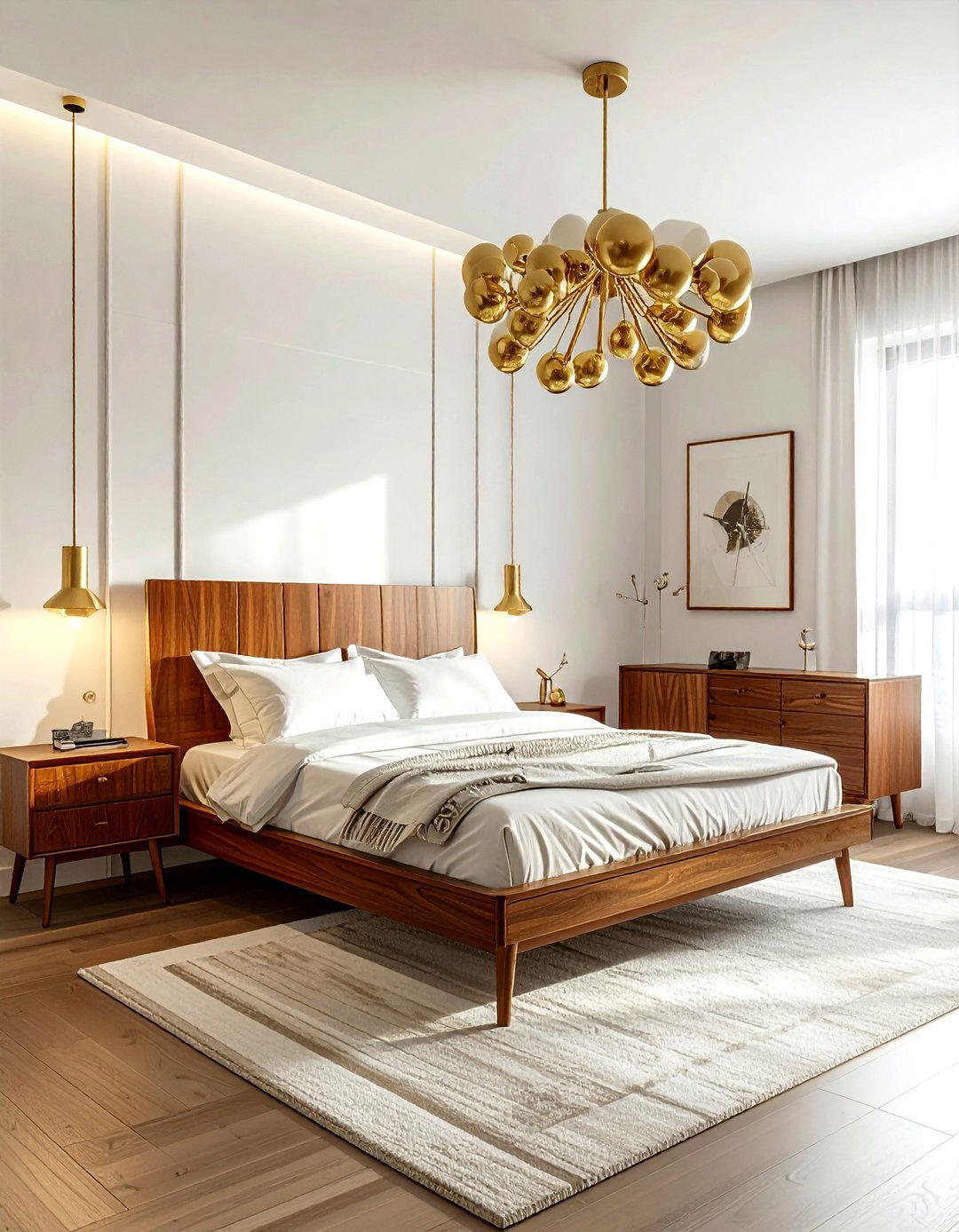 Mid century modern gold bedroom - 30 gold bedroom ideas