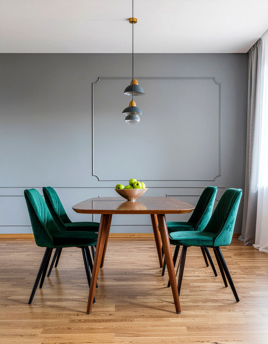 Mid century modern gray dining - 30 dark gray dining room ideas