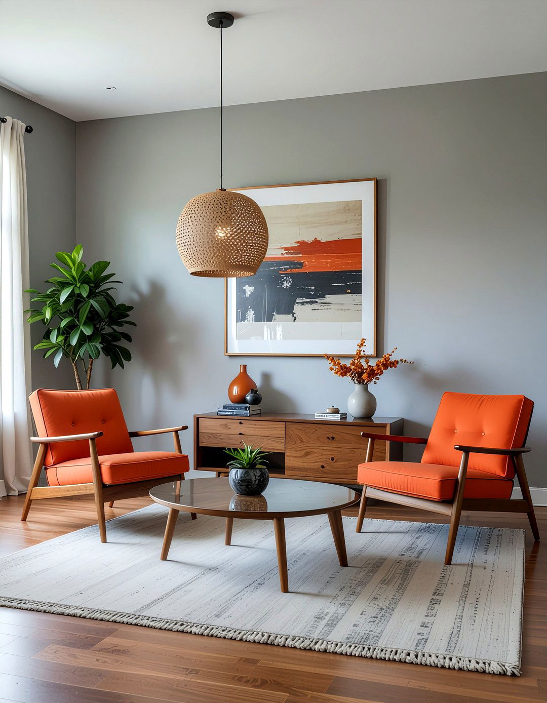 Mid century modern gray living room - 30 living room gray walls