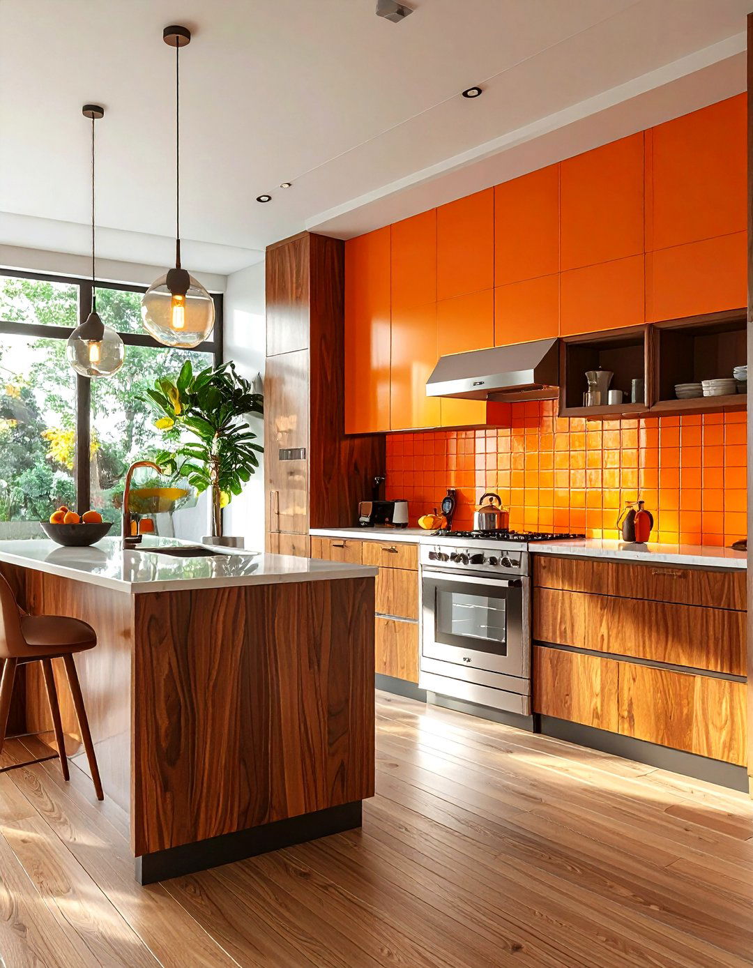 Mid century modern kitchen - 30 colorful kitchen ideas