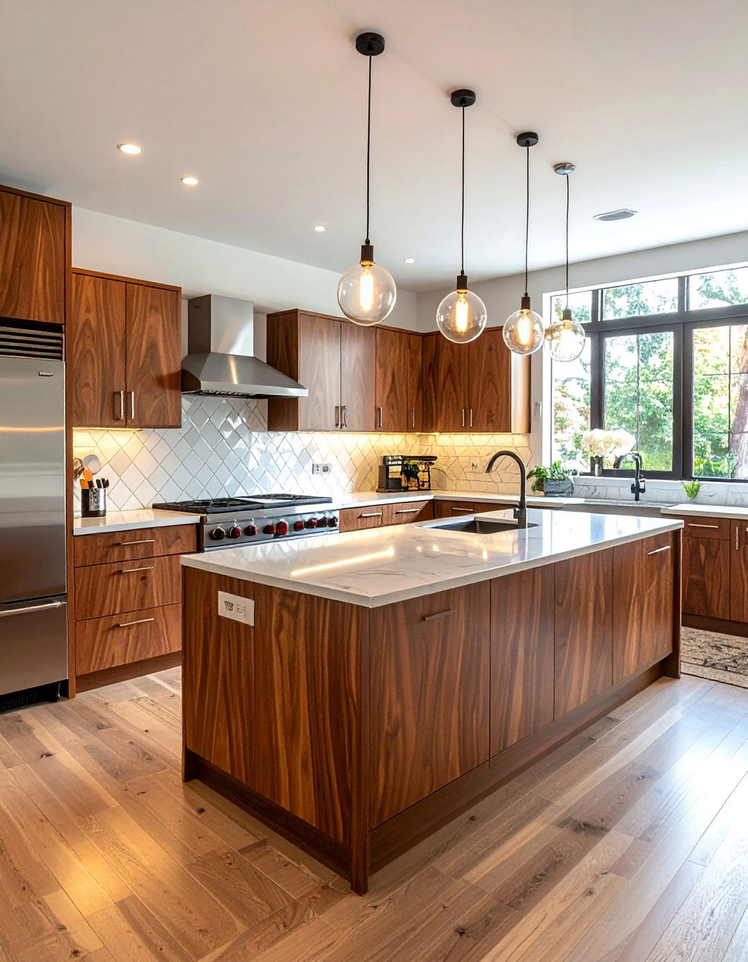 Mid century modern kitchen - 30 dual fuel range kitchen ideas