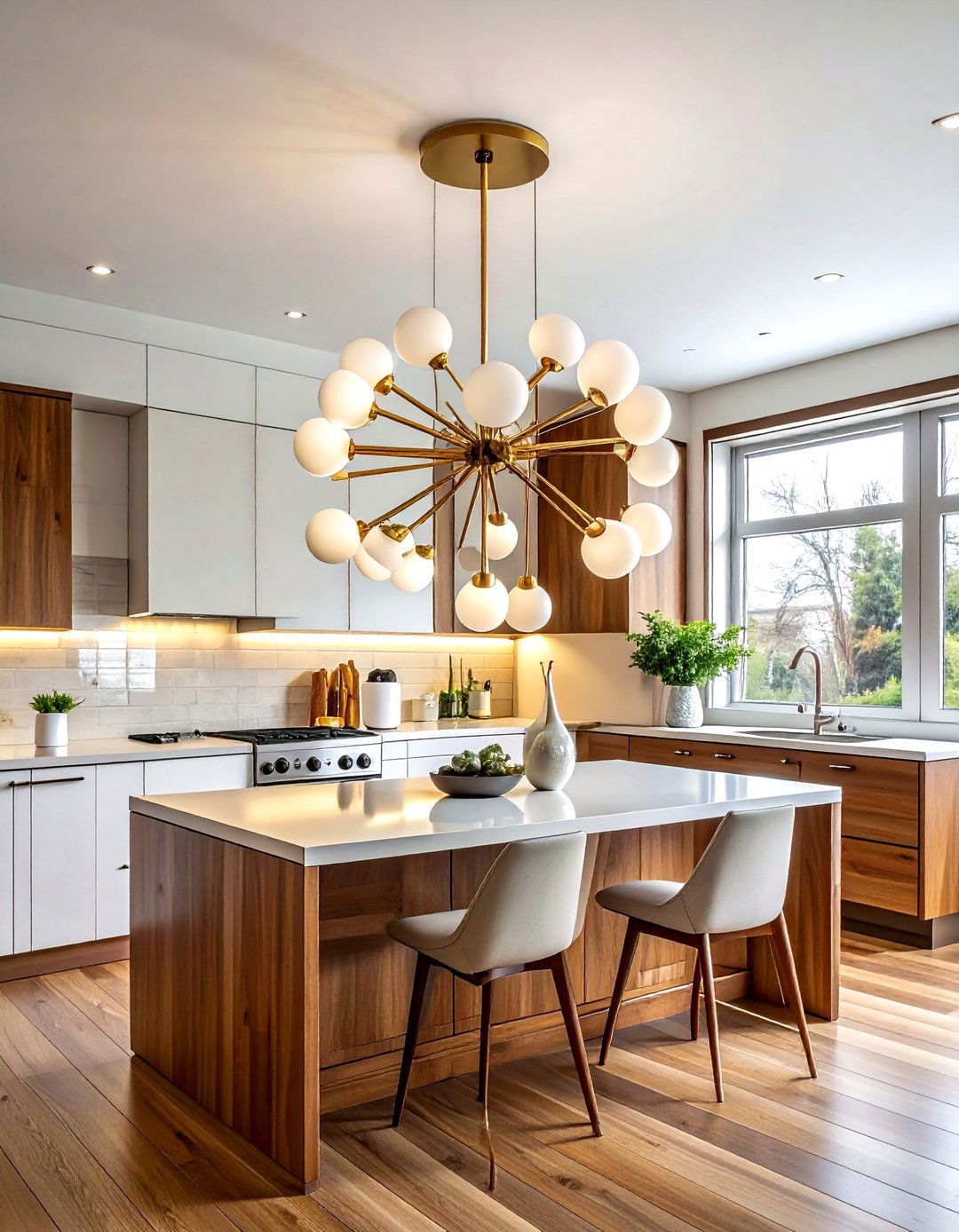 Mid century modern lighting - 30 cluster pendant kitchen ideas