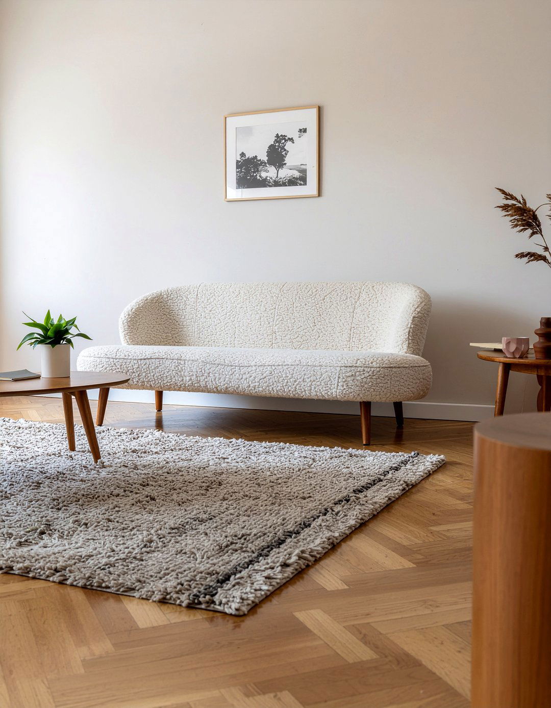 Mid century modern living room - 30 off-white living room ideas