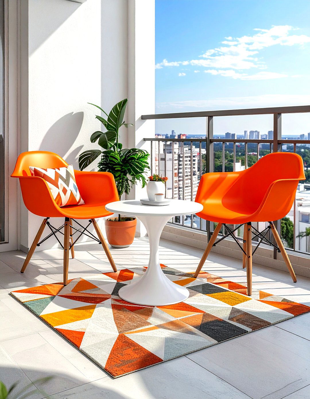 Mid century modern living room balcony - 30 living room with balcony ideas