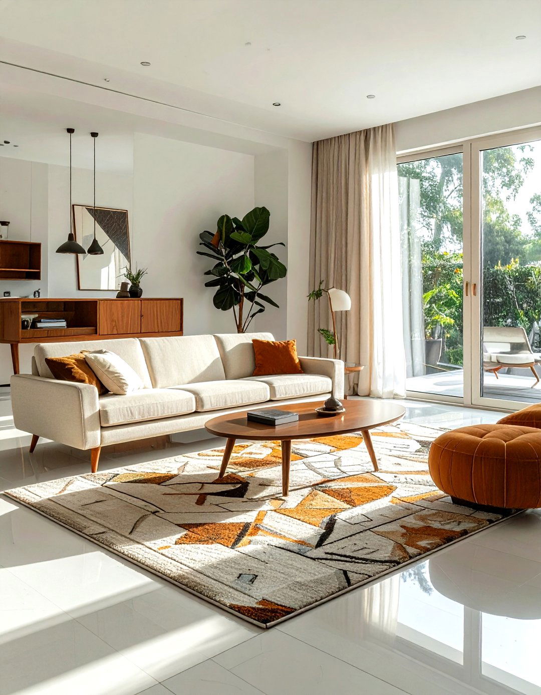 Mid century modern living room floor plan - 30 living room floor plan ideas