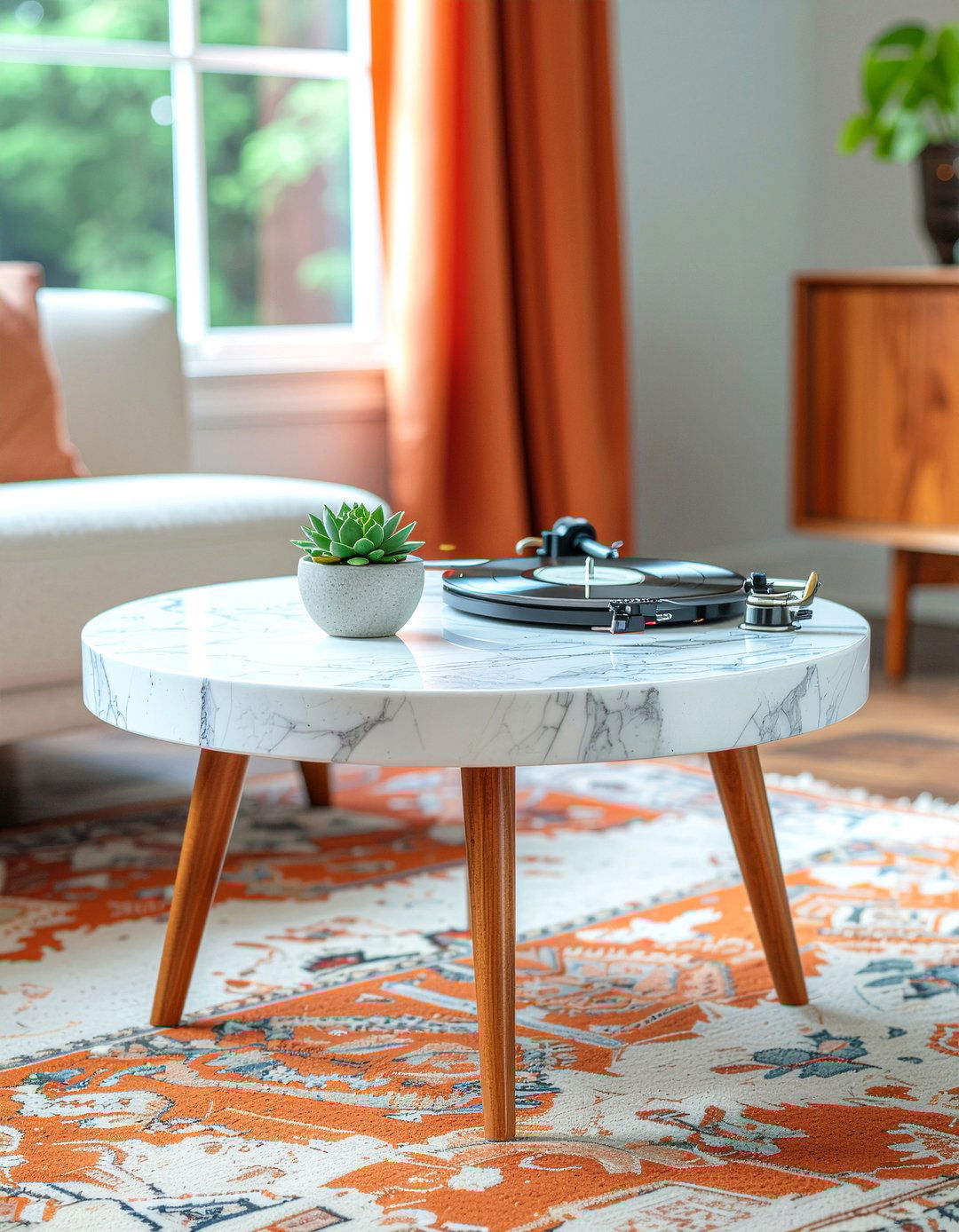 Mid century modern marble coffee table - 30 living room marble coffee tables