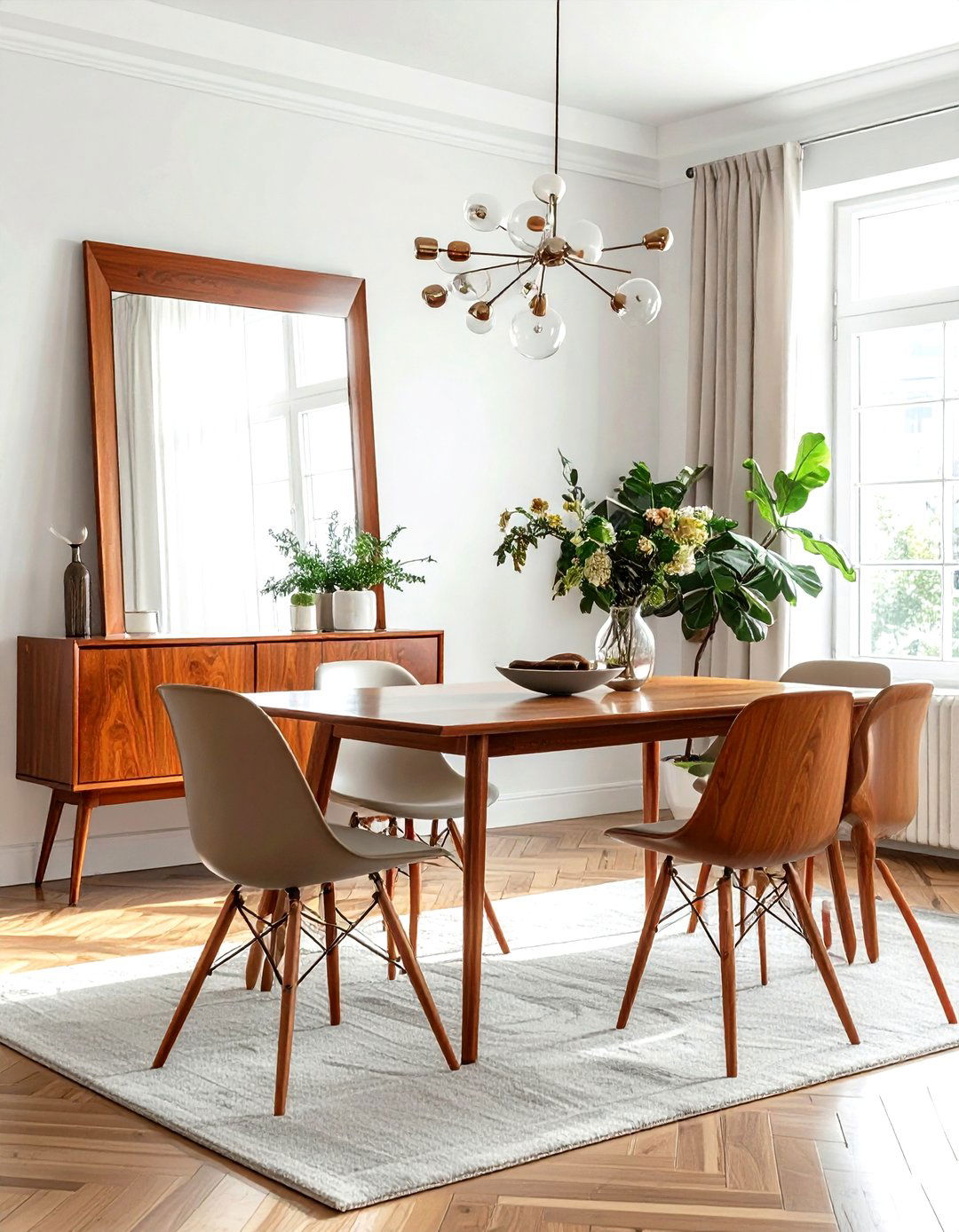 Mid century modern mirror - 30 floor mirror dining room ideas
