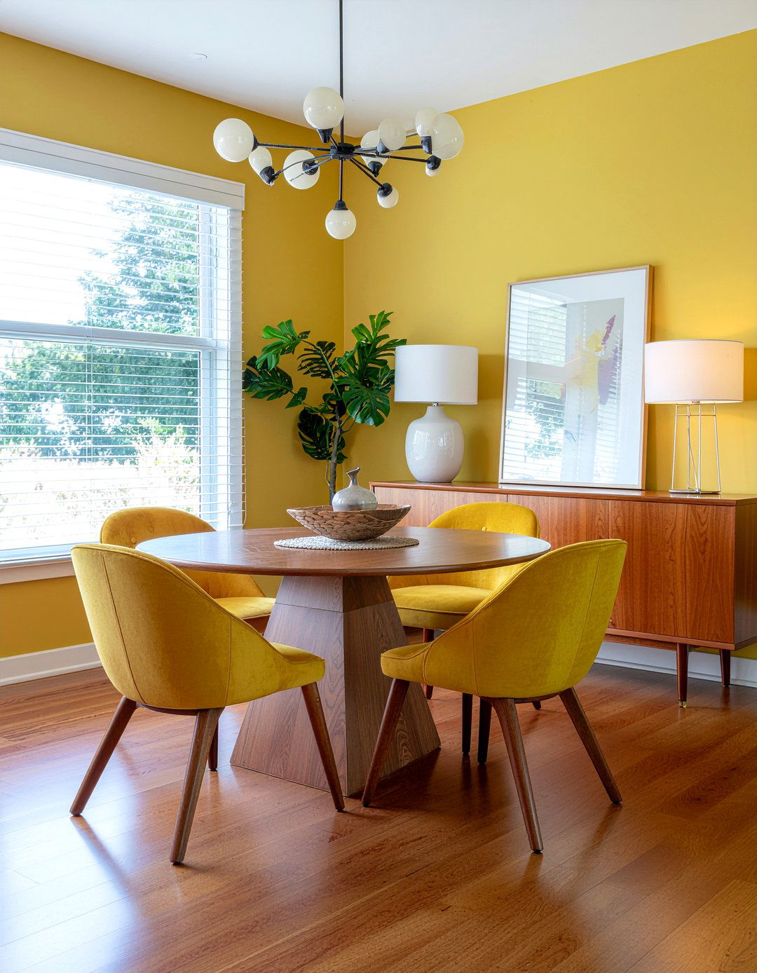Mid century modern mustard dining room - 30 mustard dining room ideas
