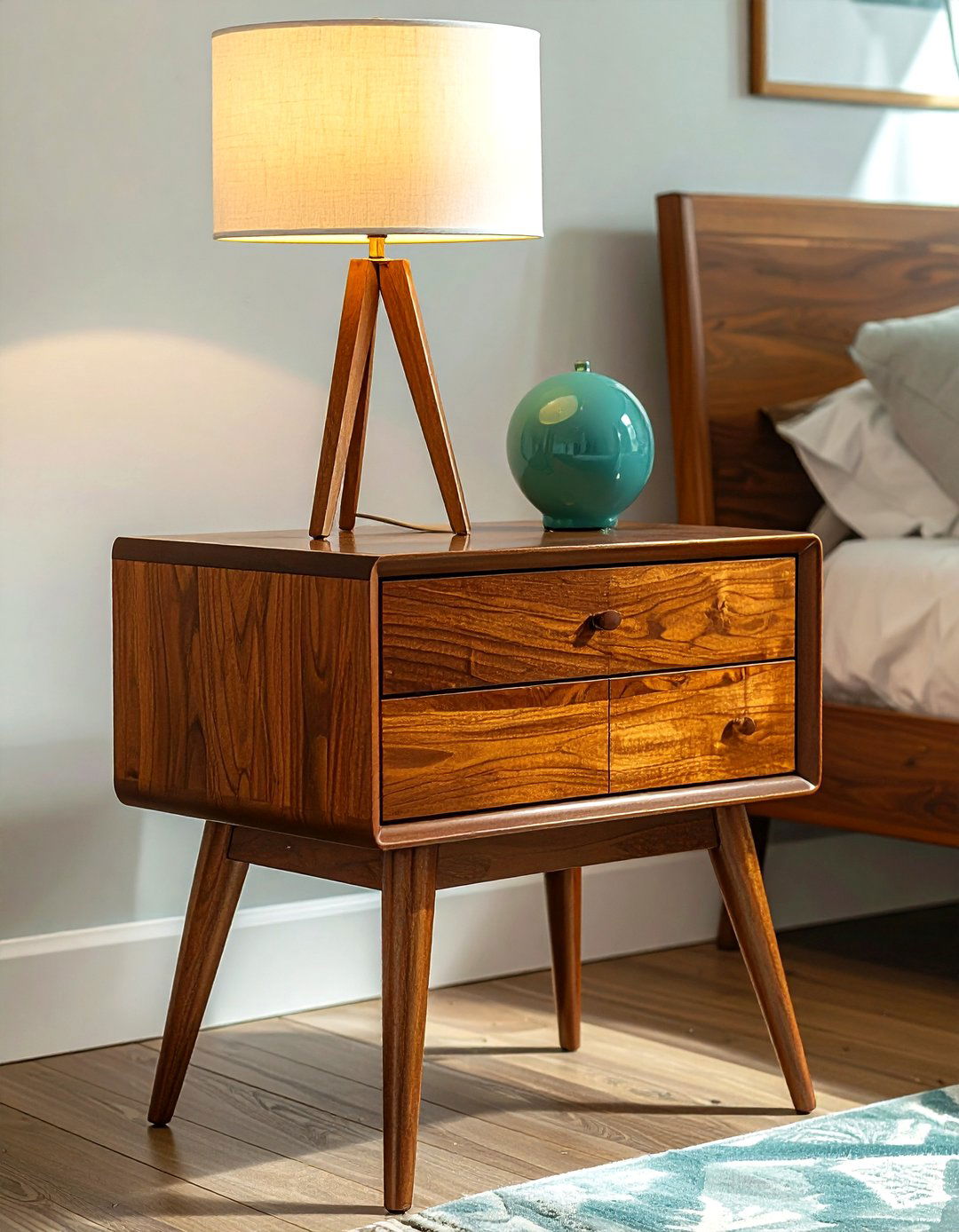Mid century modern nightstand - 30 nightstand vignette ideas