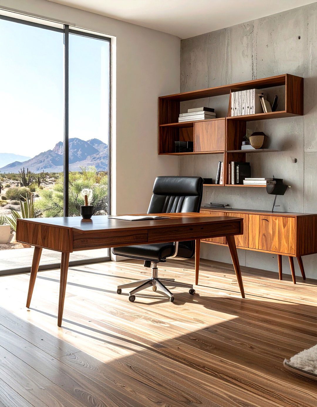 Mid century modern office - 30 desert modern decor ideas