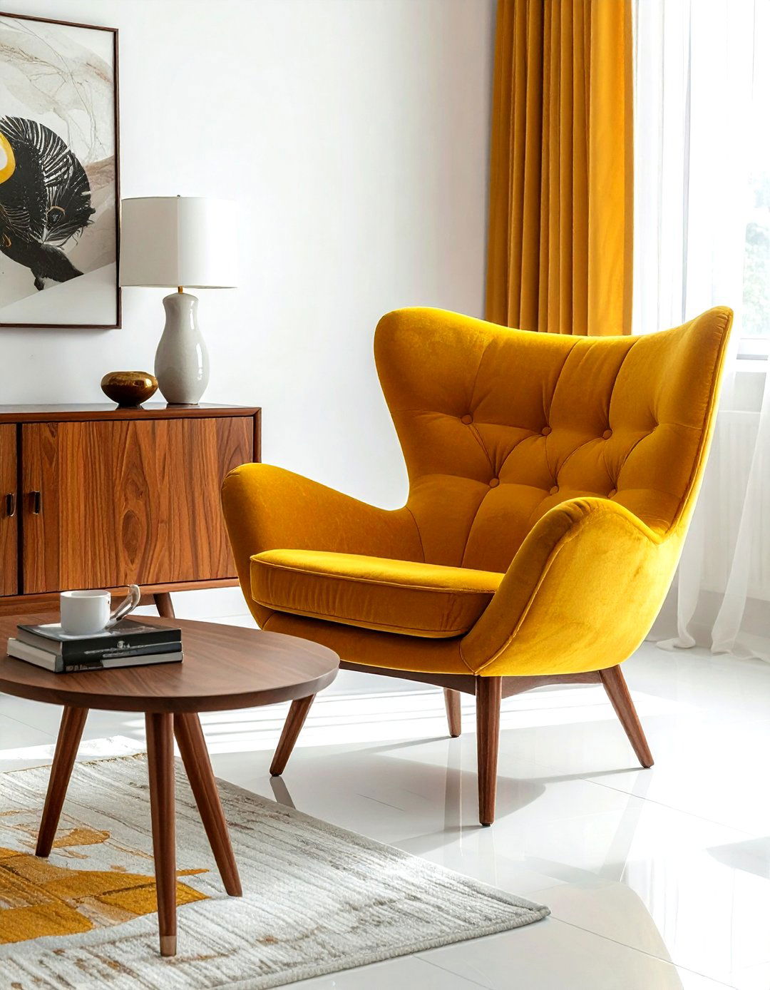 Mid century modern peacock chair - 30 living room peacock chair ideas